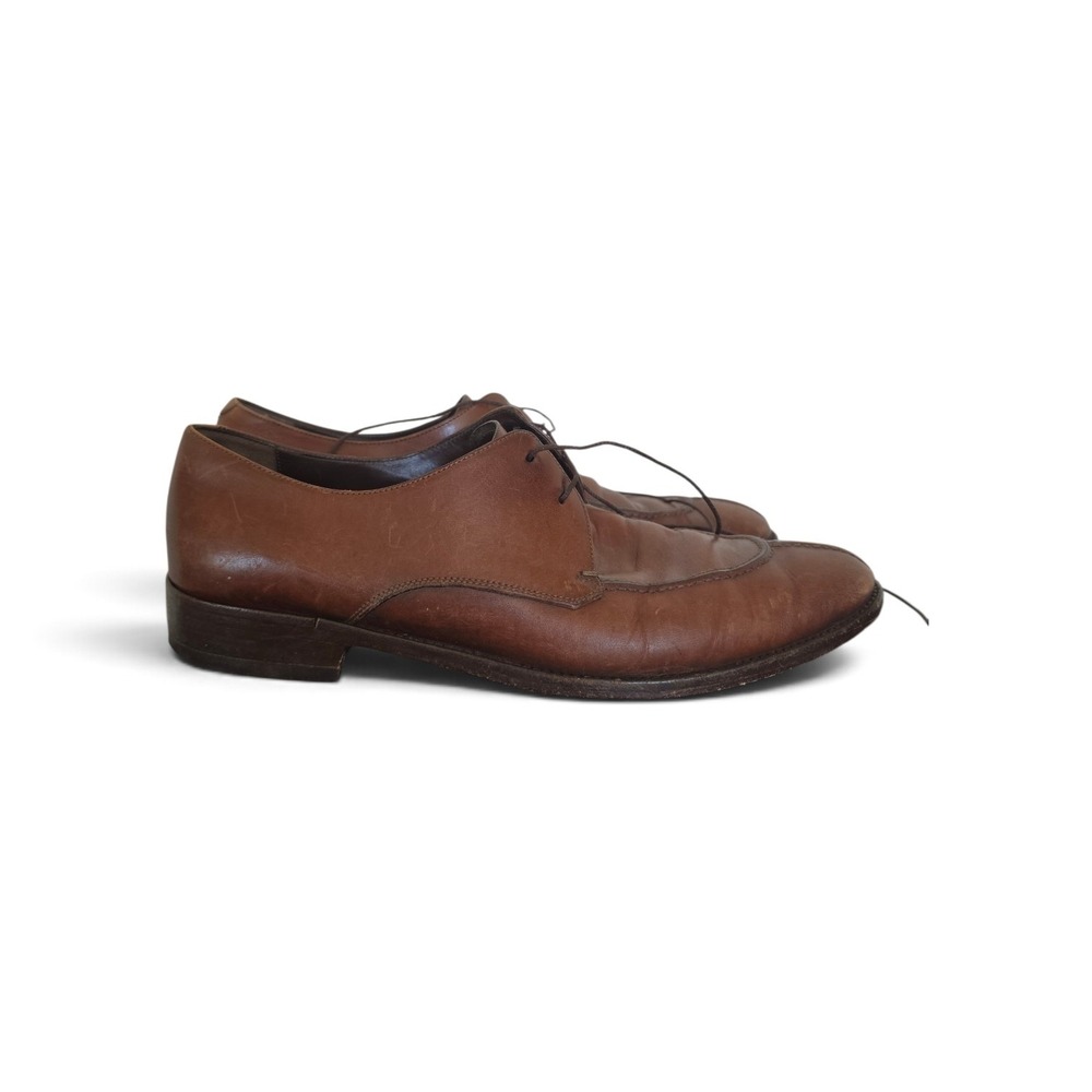 Salvatorre Ferragamo Brown Leather split/apron toe Lace Oxford Derby Shoes sz10D